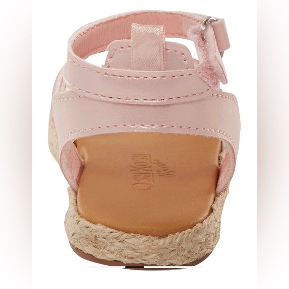 OSHKOSH BABY GIRL BRAIDED CORK SANDALS SIZE 4 - Picture 13 of 13